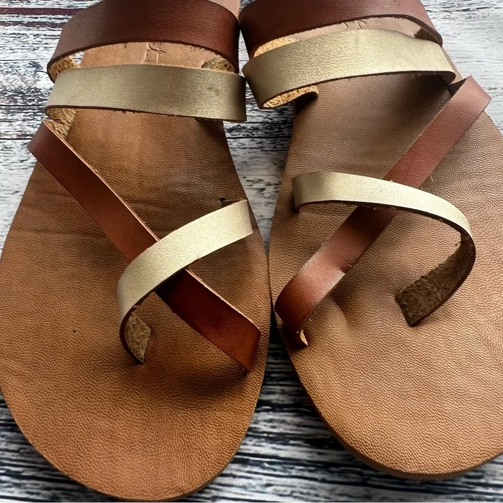 Strappy Women’s Sandals Tan / Gold / Brown comfortable squishy